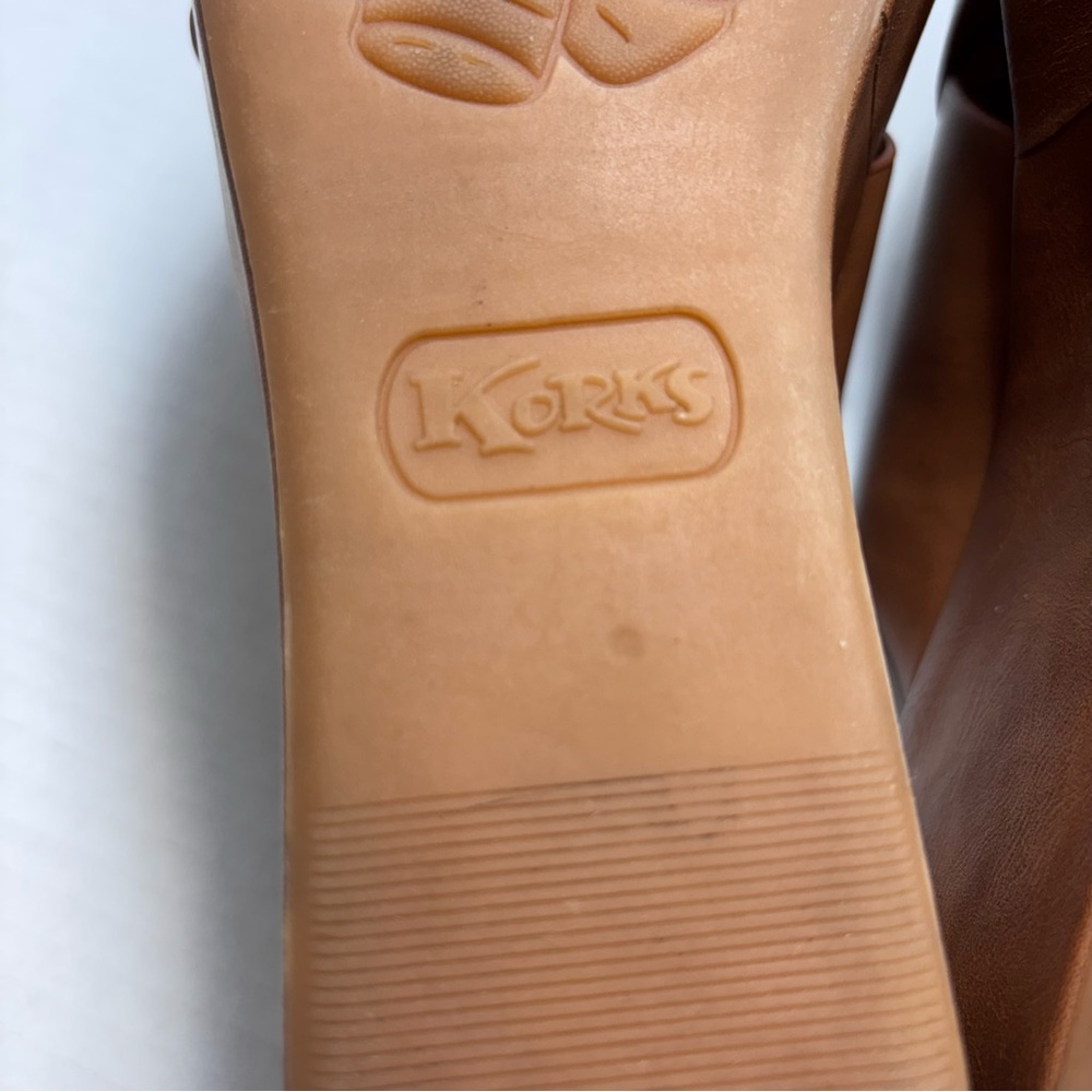 Korks Madera lI Wedge Sandal Brown Platform Open Toe Women’s Size 9 - Picture 8 of 8